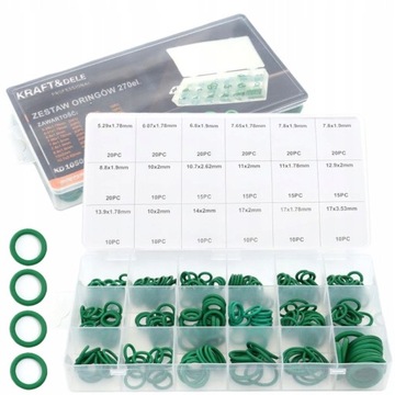 ORINGI GUMKI USZCZELKI GUMOWE OLEJOODPORNE 270-EL. +SORTER K&D Professional