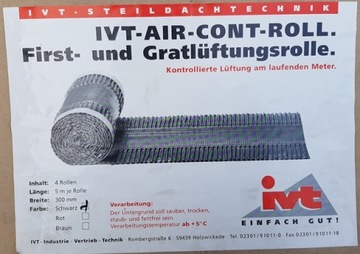 ЛЕНТА AIR-CONTROL RIDGE 300мм 5мб Черная