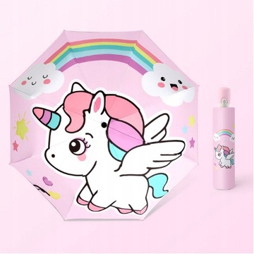 Детский автоматический складной зонт с героями мультфильмов