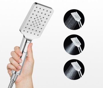 HANSGROHE bateria prysznicowa + umywalkowa + Deszczownica 30x19 półka CLICK