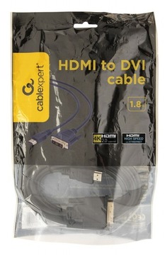 цифровой кабель HDMI - DVI 1,8 м ЖК-телевизор ПК Щецин