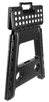 Табурет складной черно-белый, 39 см.