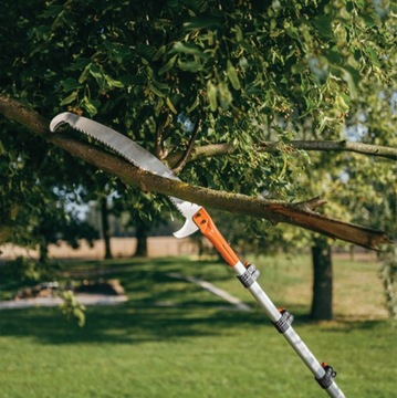 ПИЛА ПО ДЕРЕВУ С КРЮКОМ, ТЕЛЕСКОПИЧЕСКАЯ РУКОЯТКА 5,5М