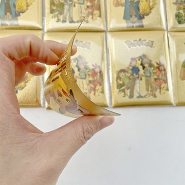 Карточки с покемонами и саше Пикачу, золото, серебро, черный, 30 карточек