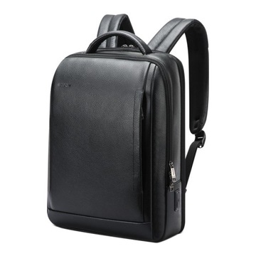 Skórzany plecak męski plecak biznesowy USB laptop