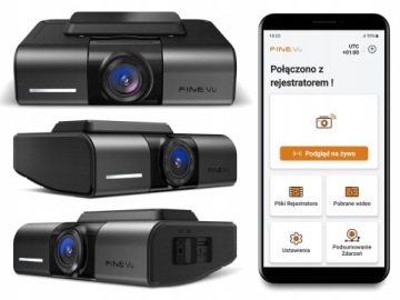 Видеорегистратор FineVu, автомобильная камера 4K GX4K / 128 ГБ UHD+FHD WiFi GPS