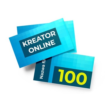 Wizytówki DWUSTRONNE | 100 sztuk | KREATOR on-line