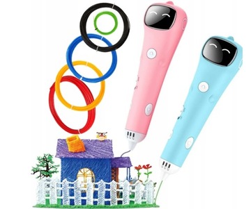 БЕСПРОВОДНАЯ 3D-РУЧКА ДЛЯ ДЕТЕЙ, БЕЗОПАСНЫЙ 3D-ПРИНТЕР + КАРТРИДЖИ PCL 5 м