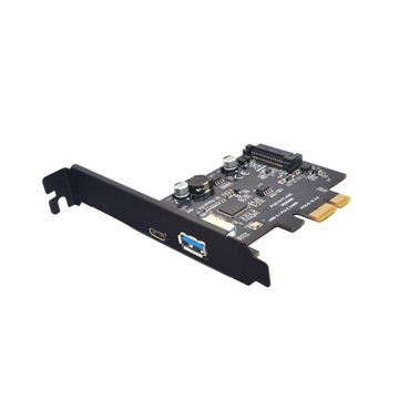 Pci e to USB 3.1 10 Gbps USB A + USB C 1X