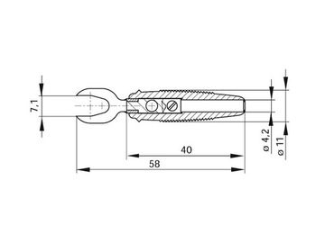 НАКОНЕЧНИК ВИЛКИ С НАСАДКОЙ HIRCHMANN RED