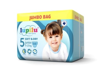 PIELUCHY PAMPERSY LUPILU 5 JUNIOR 88 SZT JUMBO BAG