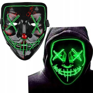СВЕТЯЩАЯСЯ СВЕТОДИОДНАЯ МАСКА LED PURGE ПЛАТЬЕ ДЛЯ ВЕЧЕРИНКИ ПЛАТЬЕ