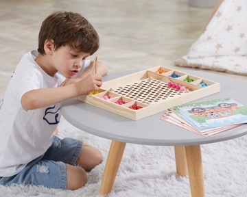 ИГРА VIGA WOODEN SKILL «ПОЙМАЙ И РАСПОЛОЖАЙ РАЗНОЦВЕТНЫЕ ШАРЫ» ШАРЫ