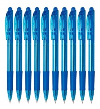 Ручка автоматична Pentel BK417 синій 0,7 мм гумовий тримач кліпса