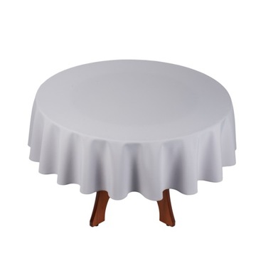 ЭЛЕГАНТНАЯ ГЛАДКАЯ ПРЯМОУГОЛЬНАЯ СКАТЕРТЬ СЕРАЯ 120х220