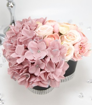 Букет LUX black Flower Box МИКС розовых цветов