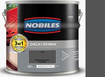 NOBILES FARBA DACH I RYNNA SZARY GRAFITOWY 10L