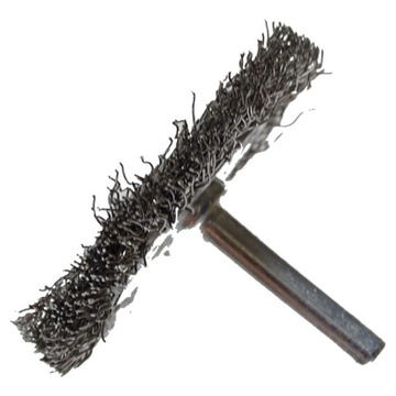 Щетка круглая с гофрированной проволокой 100х6 мм для окон.