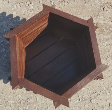 ДЕРЕВЯННЫЙ САДОВЫЙ ЦВЕТОЧНЫЙ ГОРШОК D08 РОЗАНДР