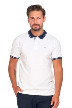 БЕЛАЯ МУЖСКАЯ ФУТБОЛКА ПОЛО, ХЛОПОК ПРЕМИУМ, ЭЛЕГАНТНЫЙ ВЕС 220 MORAJ XXL