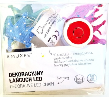 Girlanda świetlna korona Dekoracyjny Łańcuch LED