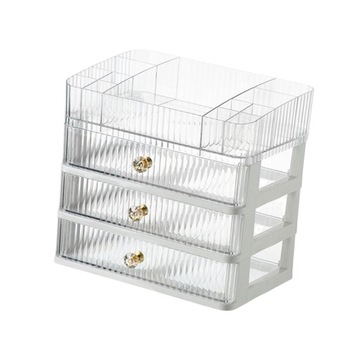 Настольное хранилище для косметики, 4 уровня, прозрачное