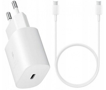 SAMSUNG Ładowarka Super Fast 25W TA800 PD + Kabel USB-C Oryginalny zestaw