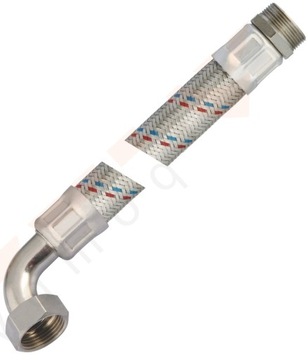 Wąż antywibracyjny 1cal GW/GZ z kolanem 70cm 700mm