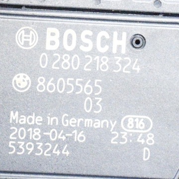 BMW 1 F20 VÁHA VZDUCHU VZDUCHU 0280218324 8605565 2018 3.0 P 250 KW