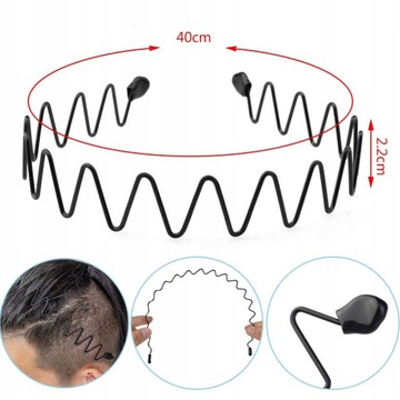 МУЖСКАЯ ЖЕНСКАЯ НЕСКОЛЬЗЯЩАЯ МЕТАЛЛИЧЕСКАЯ ПОВЯЗКА ДЛЯ ВОЛОС МУЖСКАЯ ЖЕНСКАЯ 10X