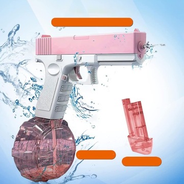 ZABAWKA PISTOLET NA WODĘ GLOCK ELEKTRYCZNY DO IMPREZY LETNIE+ DWA MAGAZYNKI