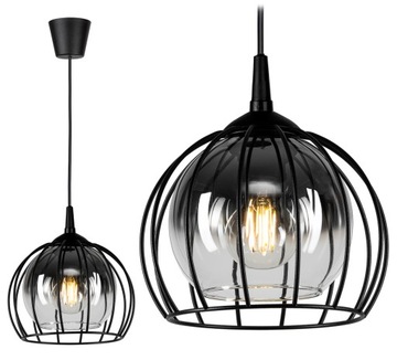 SZKLANA LAMPA WISZĄCA SUFITOWA ŻYRANDOL PLAFON LED