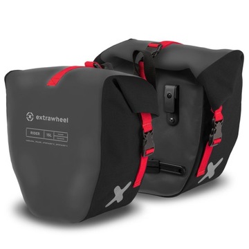 Sakwy Uniwersalne Extrawheel Rider Polyester 30L Grey/Black
