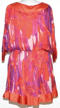 PUREHEART jedwabna kolorowa tunika sukienka silk rozmiar M / L