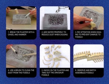 РАСКОПКИ 6 В 1 СКЕЛЕТ ДИНОЗАВРА МАЛЕНЬКИЙ АРХЕОЛОГ ВУПИ