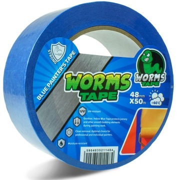 WORMS TAPE TAŚMA MALARSKA NIEBIESKA 48mm x 50m