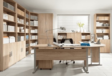 Офисный книжный шкаф, полка дуб сонома 53x114 BRENT Furnimasters