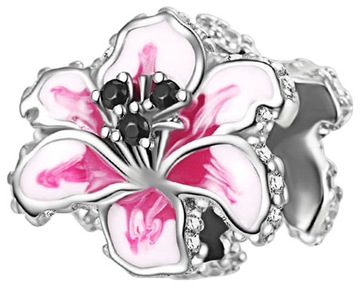 Charms Zawieszka Charms Różowa Orchidea