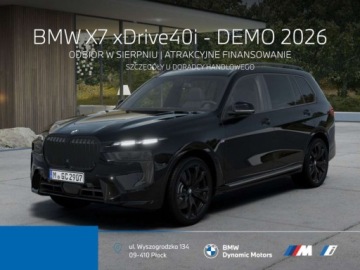 BMW X7 SUV Facelifting 3.0 40i 381KM 2026 BMW X7 xDrive40i 381 KM mHEV - DEMO 2026 - Pakiet M Pro - Hak 3.0 Benzyna