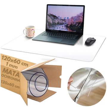 MATA PODKŁADKA NA PODŁOGĘ BIURKO OCHRONNA STÓŁ LAPTOP POD KRZESŁO 60x120cm