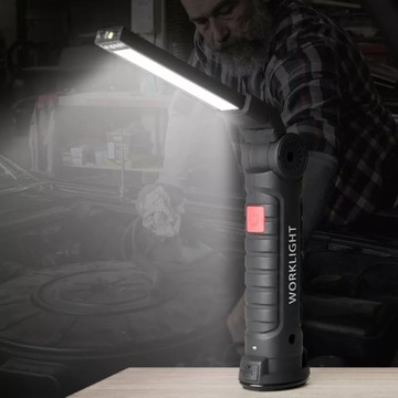 БОЛЬШАЯ ЛАМПА ДЛЯ МАСТЕРСКОЙ СВЕТОДИОДНАЯ COB МАГНИТ USB