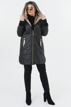 Крупный стеганый стеганый человек с капюшоном, элегантный