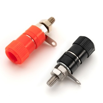 2x GNIAZDO GŁOŚNIKOWE BANANOWE ZAKRĘCANE 33mm KOMPLET
