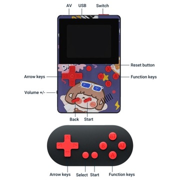 Игровая консоль X50 2,8-дюймовая портативная ультратонкая встроенная 500