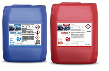 DRACO Kwas i Zasada 25kg +25kg Płyn do mycia dojarek Zestaw dwóch produktów