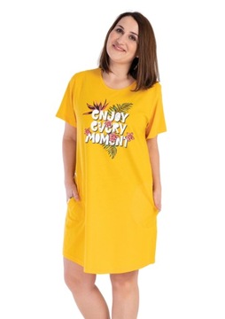 Koszula Nocna bawełna 4XL +size Vienetta kieszenie