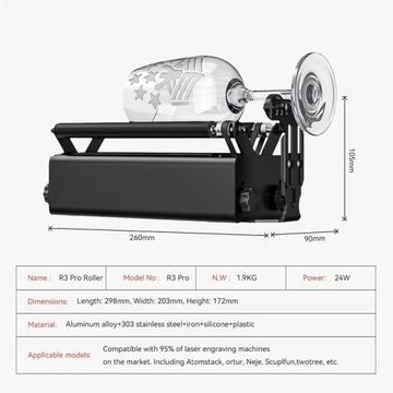 Atomstack S40 PRO Nowa Grawer laserowa 400*400mm 48W DIY PL+R3 PRO +XL Pad