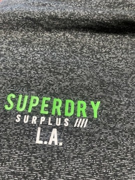 Superdry Super DRY DŁUGI szary LONG SLEEVE BLUZA L