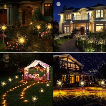 2x СОЛНЕЧНАЯ ЛАМПА ДЛЯ САДОВОГО УКРАШЕНИЯ ОДУВШИНКИ 150 LED