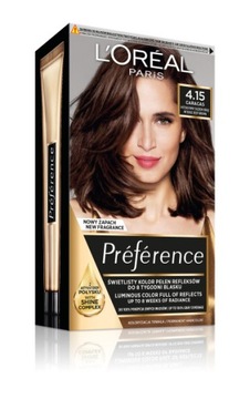 Стойкая краска для волос Лореаль Преферанс 4.15 Каракас Интенс Браун